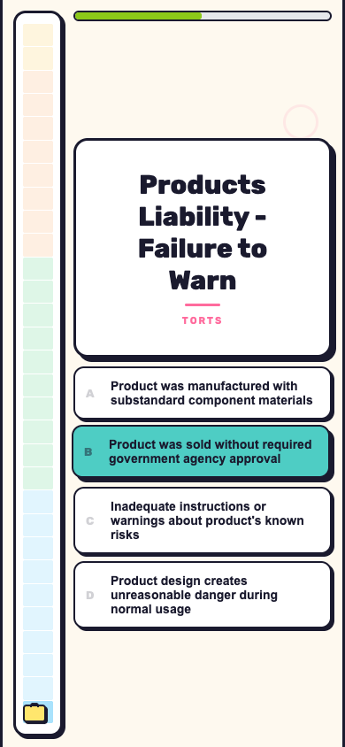 The Ladder gameplay question screen